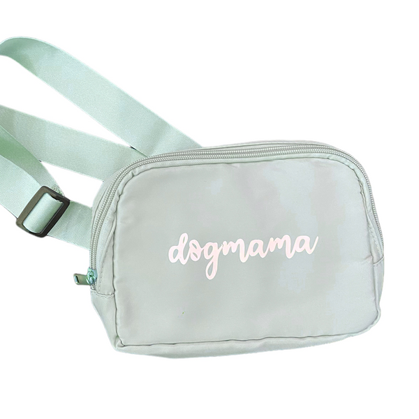 Talking Dog Club Dog Mama Waist Pouch Carry All Tote Bag for Women (Sage Green)