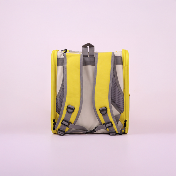 Skatrs Carrier Backpack with Front Pocket for Cats (Yellow)
