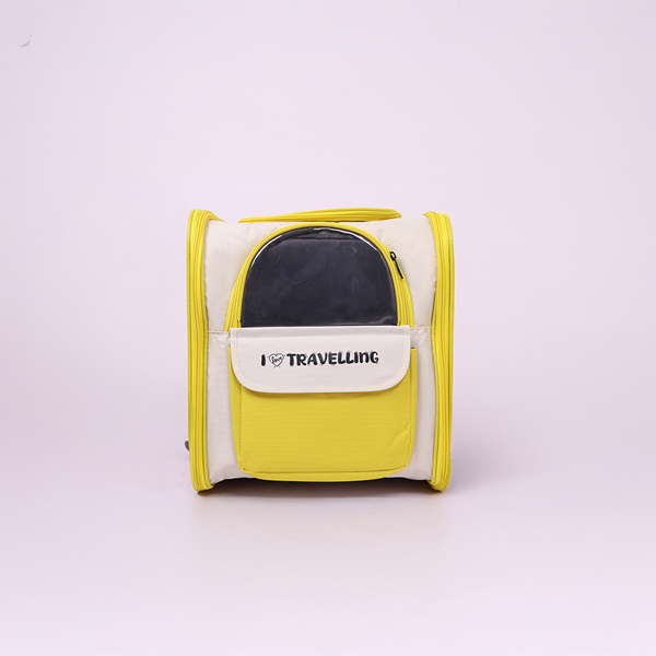 Skatrs Carrier Backpack with Front Pocket for Cats (Yellow)