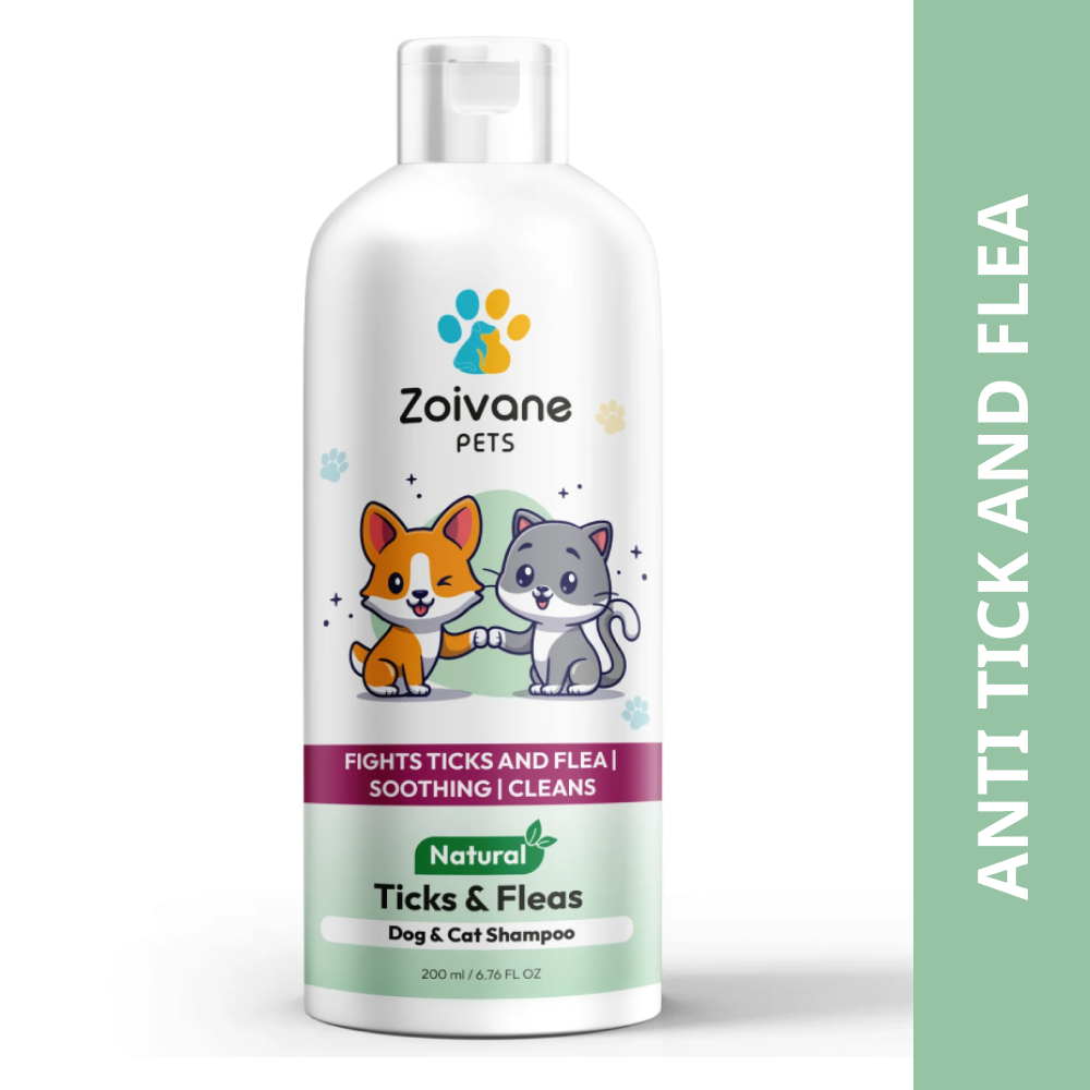 Zoivane Ticks and Flea Shampoo for Dogs and Cats (Citronella & Fresh)
