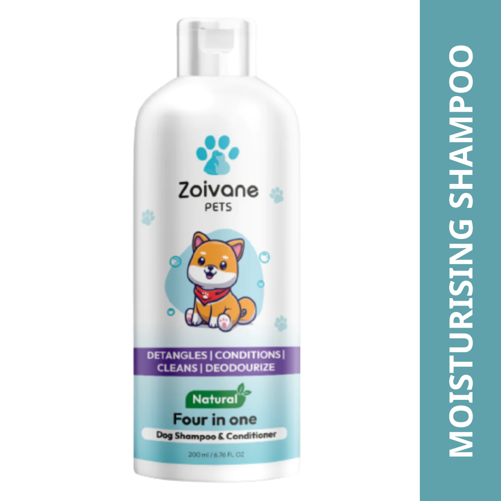 Zoivane Natural 4 in 1 Shampoo Conditioner for Dogs (Floral & Sweet)