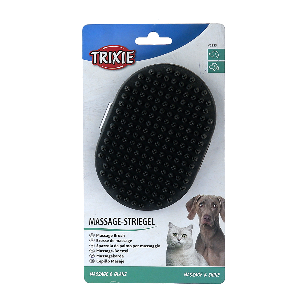 Trixie Deshedding Rubber Massage Care Brush for Dogs and Cats