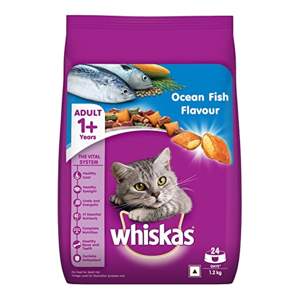 Whiskas Chicken, Ocean Fish and Tuna Flavour Adult Cat Dry Food Combo
