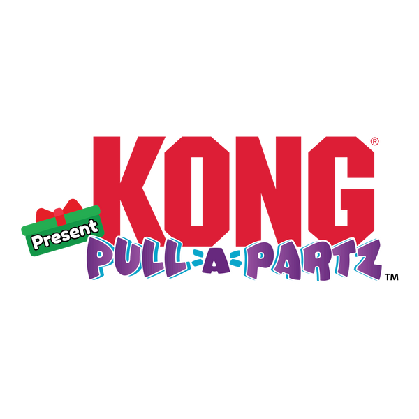 Kong Pull A Partz Present Toy for Cats (Red & Yellow)