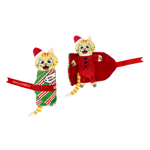 Kong Pull A Partz Present Toy for Cats (Red & Yellow)