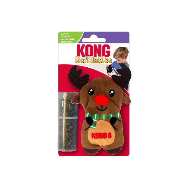 Kong Refillables Reindeer Toy for Cats (Brown)