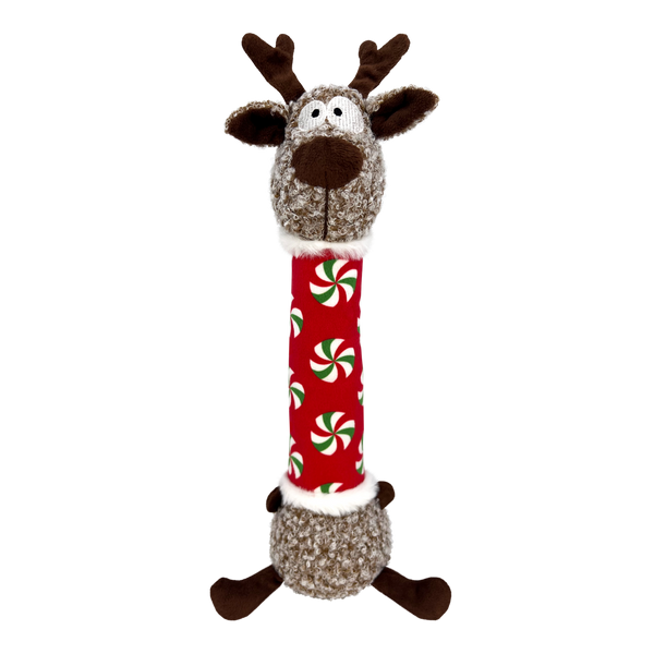 Kong Shakers Luvs Reindeer Toy for Dogs (Red & Green)