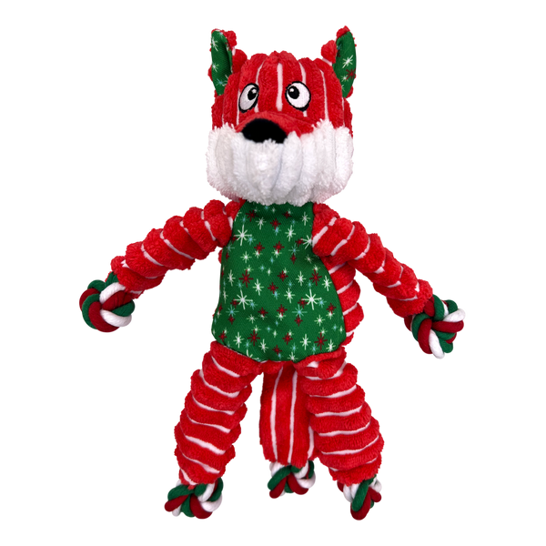 Kong Floppy Knots Fox Toy for Dogs (Red & Green)