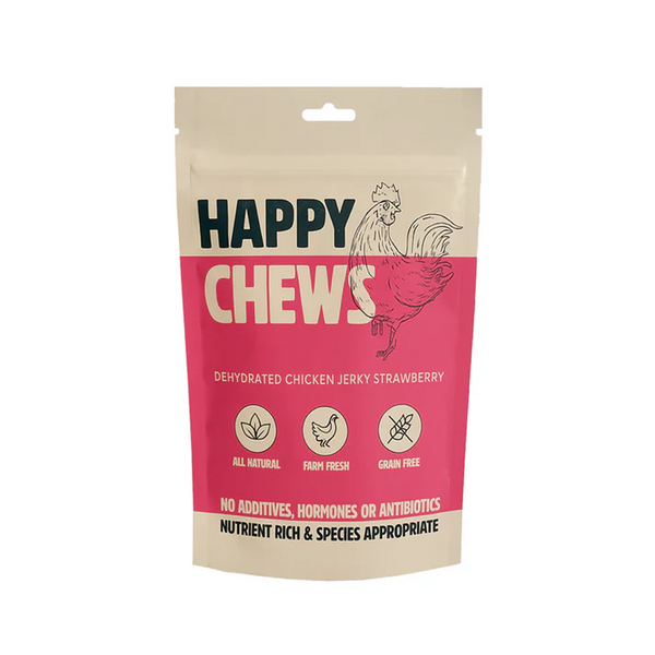 Nootie Happy Chew Dehydrated Strawberry Flavoured Chicken Jerky Dog Treat