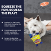 Nerf Dog Hasbro Squeak and Crinkle Plush Toy for Dogs (Yellow/Blue) Dogs-Toys Nerf