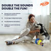 Nerf Dog Hasbro Squeak and Crinkle Plush Toy for Dogs (Yellow/Blue) Dogs-Toys Nerf