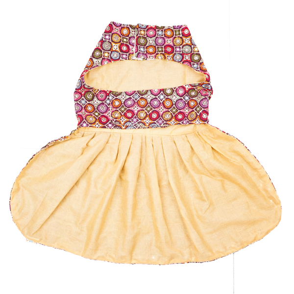 Skatrs Burgundy Regal Ensembl Festive Grace Lehenga for Dogs and Cats