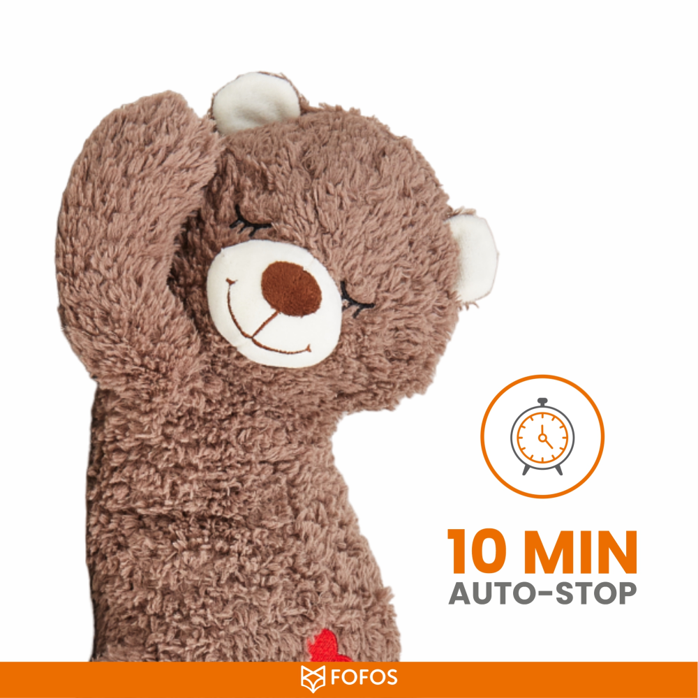 Barkbutler x Fofos Cuddle Bear Heart Beat Toy for Dogs | For Medium Chewers (Brown) Dogs-Toys Barkbutler