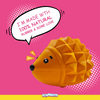 Squeeezys Latex Hedgehog Squeaky Chew Toy for Dogs (Orange)