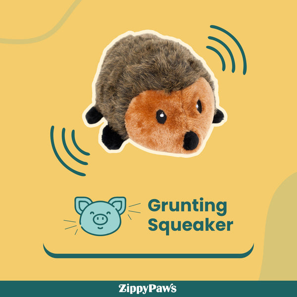 Zippy Paws Hedgehog Grunterz Plush Toy for Dogs