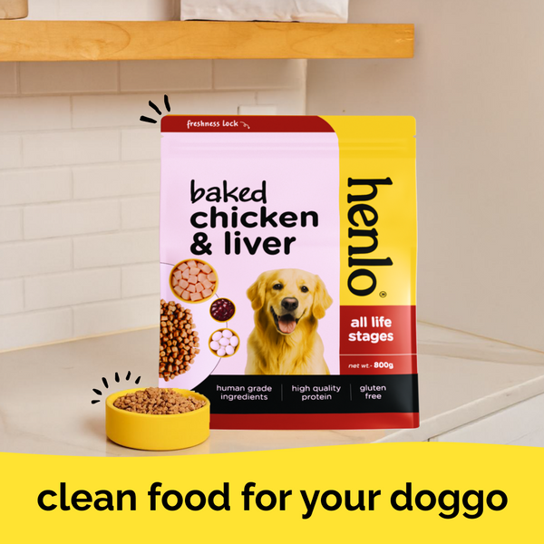 Henlo Baked Chicken & Liver Dog Dry Food | 100% human grade ingredients