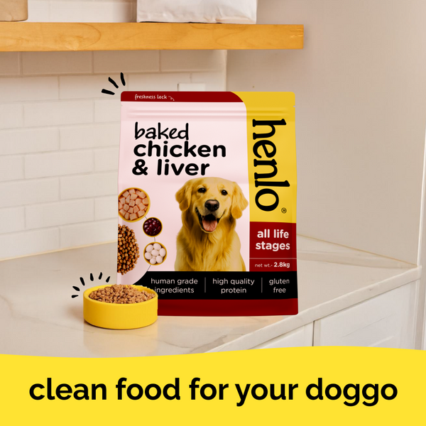 Henlo Baked Chicken & Liver Dog Dry Food | 100% human grade ingredients