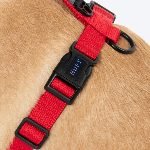 HUFT Classic H Harness for Dogs (Cherry Red)