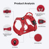 HUFT Xplorers Harness for Dogs (Red) Dogs-Collar, Leashes, harnesses Heads Up for Tails