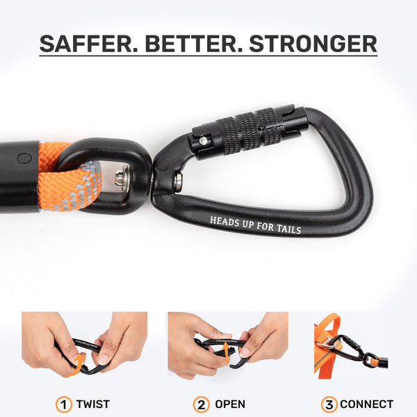 HUFT Xplorers Rope Leash for Dogs (Orange)