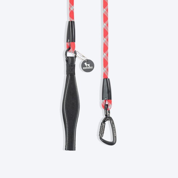 HUFT Xplorers Rope Leash for Dogs (Red)