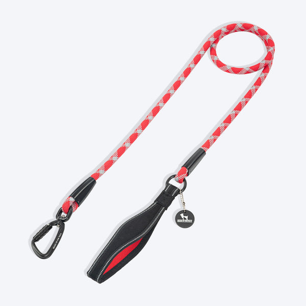 HUFT Xplorers Rope Leash for Dogs (Red)