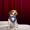 Dogobow Hearty Print Tuxedo Bandana for Dogs (Blue/Red) Dogs-Clothing & Accessories Dogobow Dropship