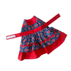 Dogobow Hearty Dress for Cats and Dogs (Blue/Red)