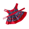 Dogobow Hearty Dress for Cats and Dogs (Blue/Red)