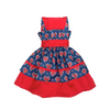Dogobow Hearty Dress for Cats and Dogs (Blue/Red)