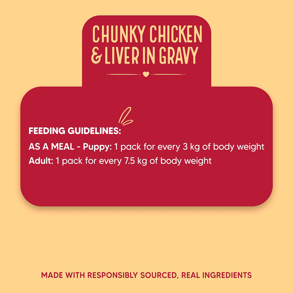 HUFT Hearty Chunky Chicken & Liver In Gravy Dog Wet Food Dogs-Wet Food Heads Up for Tails