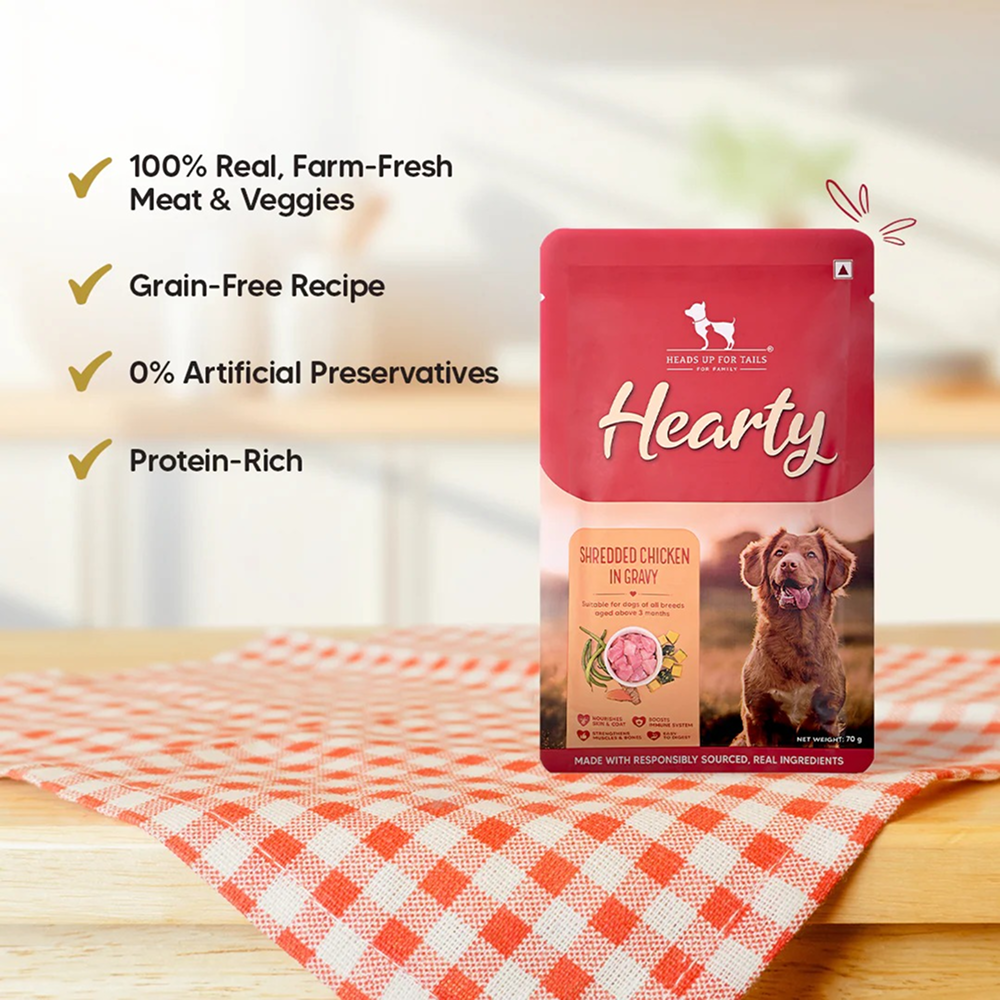 HUFT Hearty Shredded Chicken In Gravy Dog Wet Food Dogs-Wet Food Heads Up for Tails