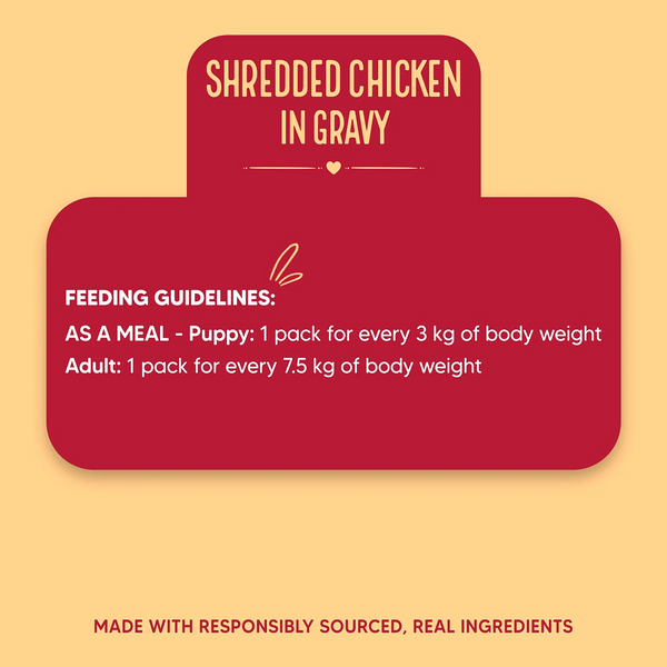 HUFT Hearty Shredded Chicken In Gravy  Dog Wet Food