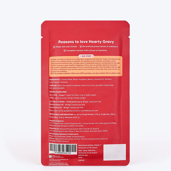 HUFT Hearty Shredded Chicken In Gravy  Dog Wet Food
