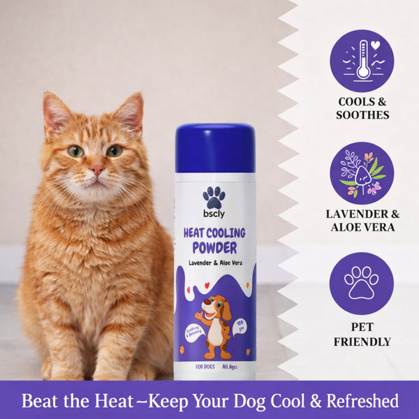 Bscly Lavender & Aloe Vera Heat Cooling Powder for Dogs