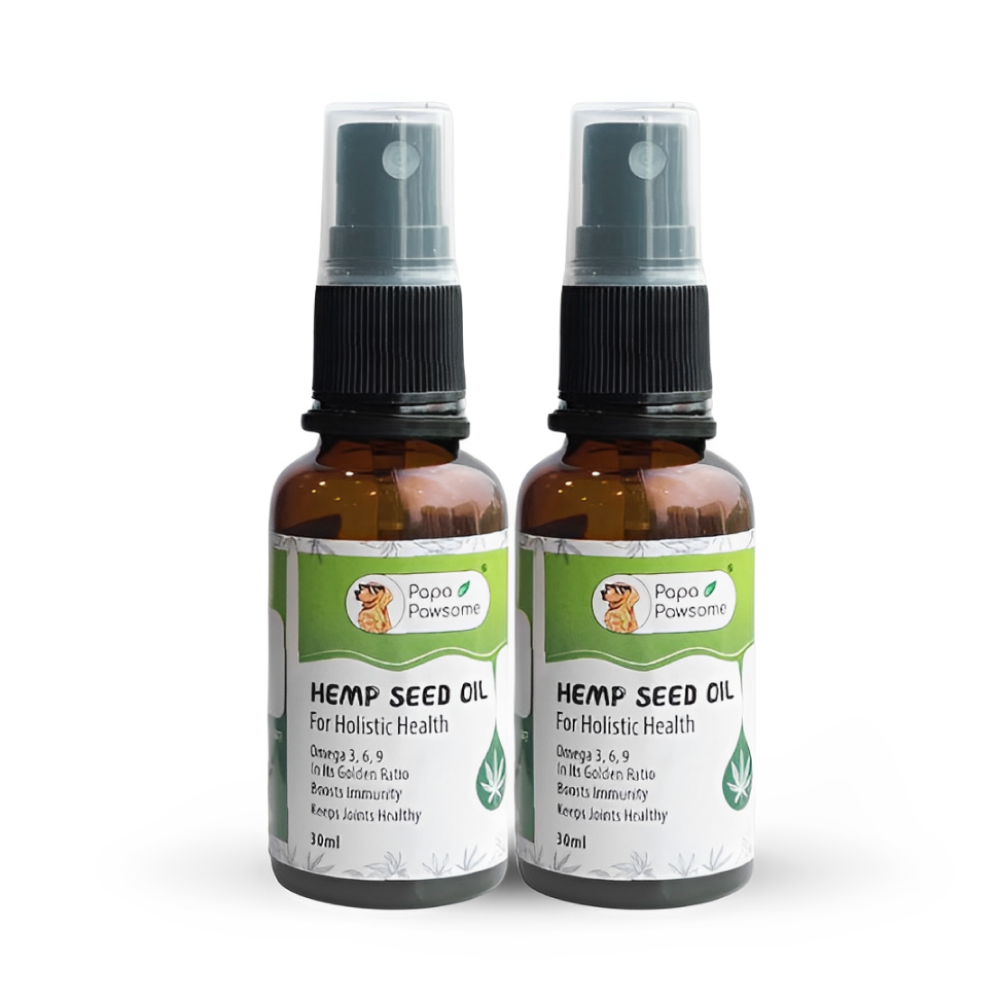 Papa Pawsome Hemp Seed Oil for Dogs Dogs-Health & Wellness Papa Pawsome 30mL+30mL