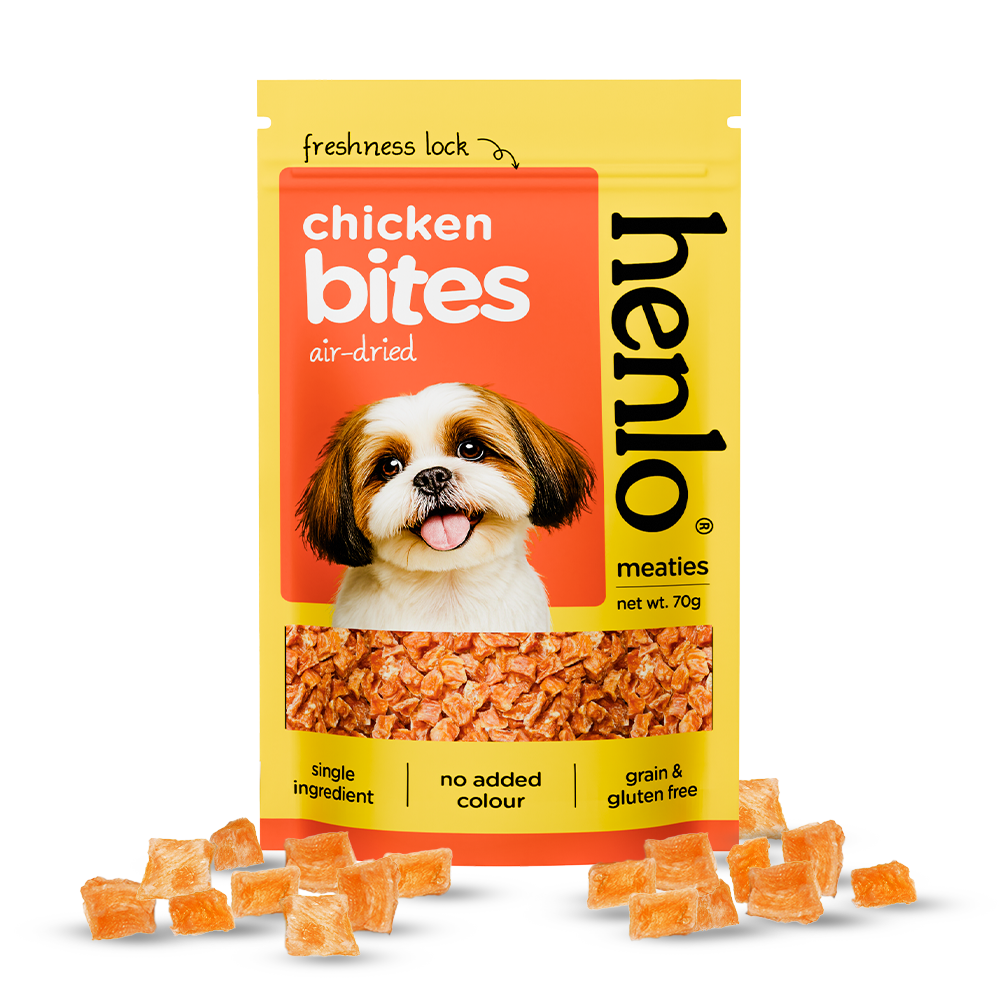 Henlo Chicken Bites Dog Treats I Guilt Free I High Protein Dog Treats + Others Henlo 70g