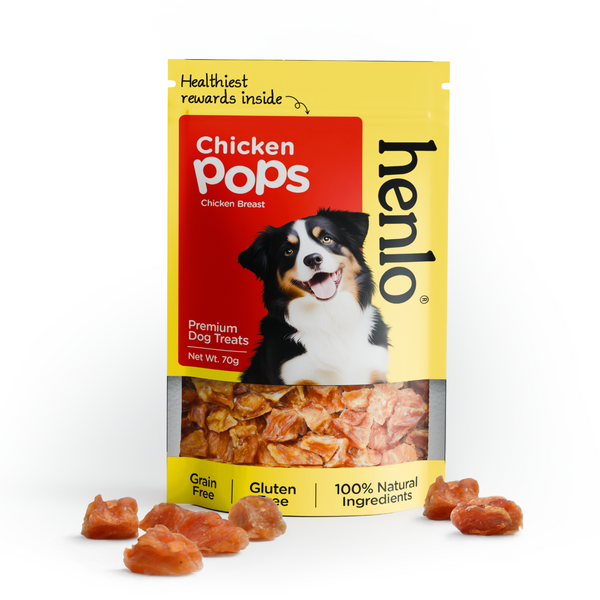 Bowlers Nutrimax Chicken and Vegetables Adult Dog Dry Food and Henlo Chicken Pops Dog Treats Combo