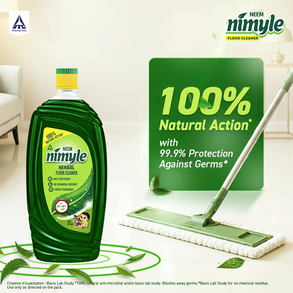 Nimyle Neem Herbal Based 99.9% Anti Bacterial Liquid Floor/Surface Cleaner for Kids & Pets