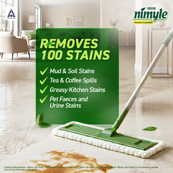 Nimyle Neem Herbal Based 99.9% Anti Bacterial Liquid Floor/Surface Cleaner for Kids & Pets