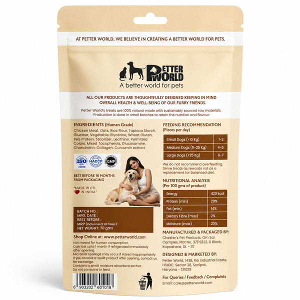 Petter World Hip & Joint Sticks with Glucosamine & Collagen Dog Treats