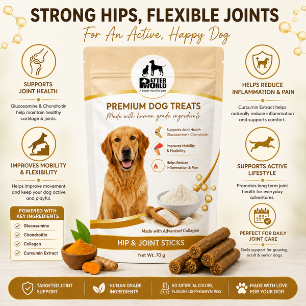 Petter World Hip & Joint Sticks with Glucosamine & Collagen Dog Treats