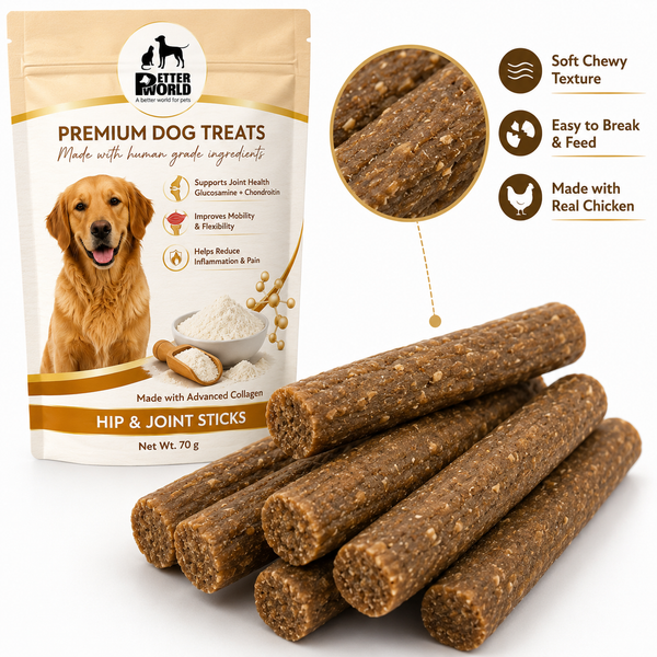 Petter World Hip & Joint Sticks with Glucosamine & Collagen Dog Treats