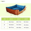 House of Furry Turkish Velvet Bolster Pet Bed Ginni Dogs and Cats (Multicolor) Both-Bedding, Mats & Travel Supplies House of Furry Dropship
