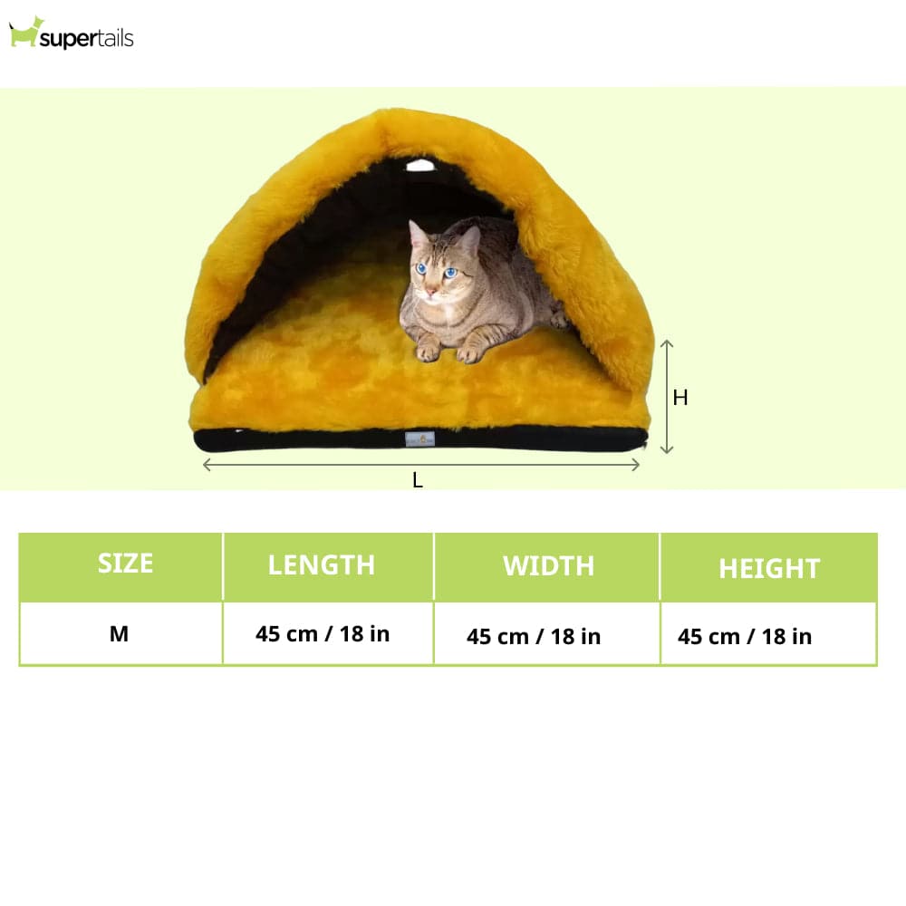 House of Furry Hamster Croissant House for Cats (Yellow)