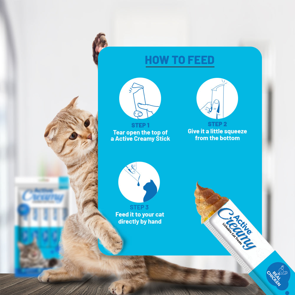 Active Lickable Real Chicken Creamy Cat Treats (Buy 1 Get 1) Cats-Treats & Others Active