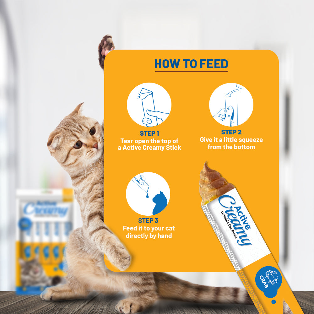 Active Lickable Crab Creamy Cat Treats (Buy 1 Get 1) Cats-Treats & Others Active