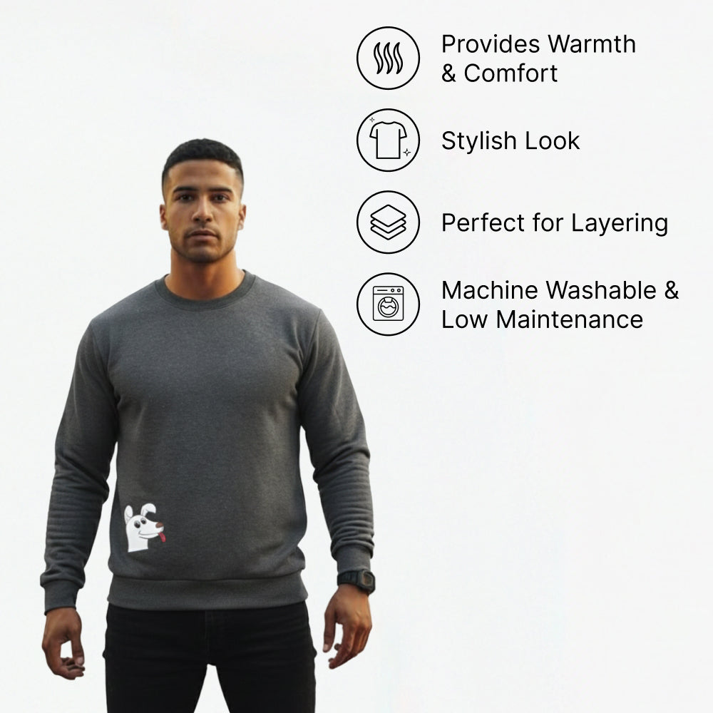 Dog Parent Sweatshirt For Men and Women (Dark Grey) Pet Parent-Clothing & Accessories Skatrs