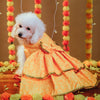 15 Furries Kesariya Lehenga for Dogs (Yellow) Dogs-Clothing & Accessories 15 Furries Dropship XXS