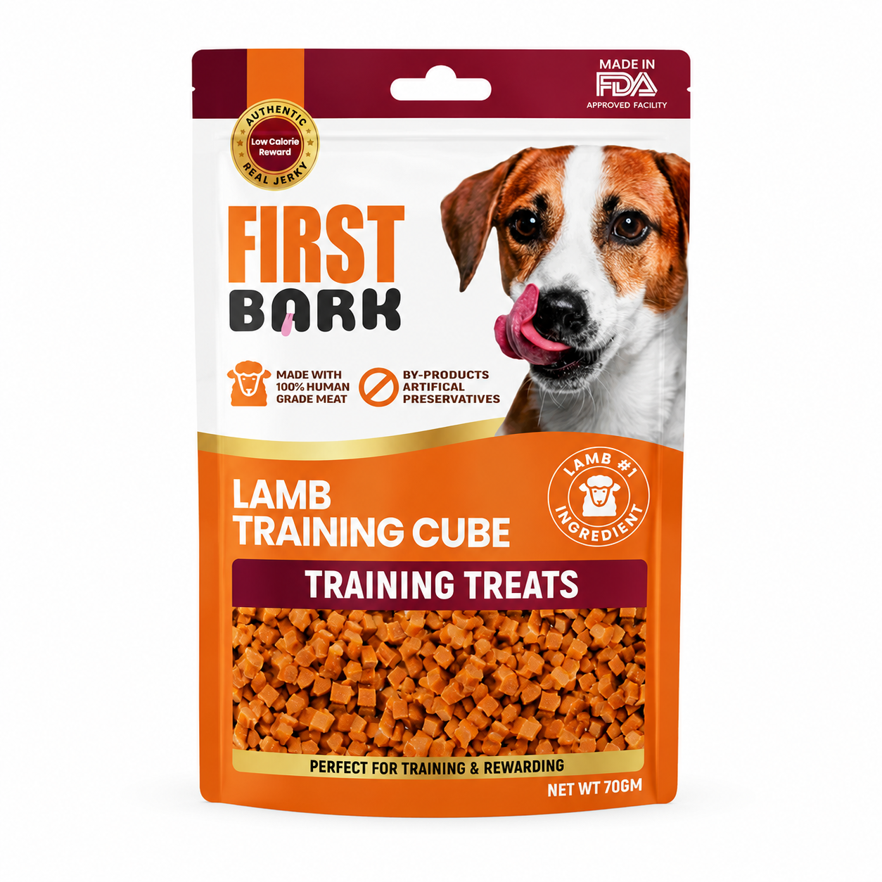 First Bark Lamb Training Cubes Jerky Dog Treat Dog Treats + Others First Bark